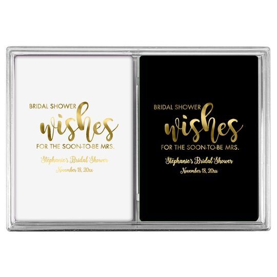 Bridal Shower Wishes Double Deck Playing Cards